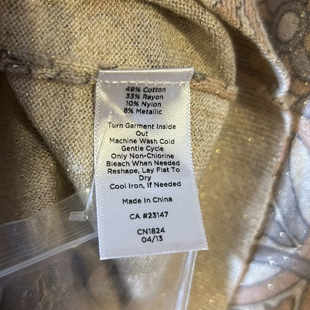 Talbot Women’s Classy Button Down Sweater W/Gold Speckles Size Sp-NWOTS_5